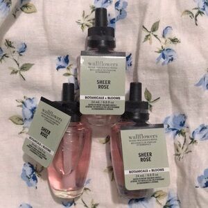 NWT- White Barn / Bath & Body Works- 3 Wallflowers Refills- Sheer Rose